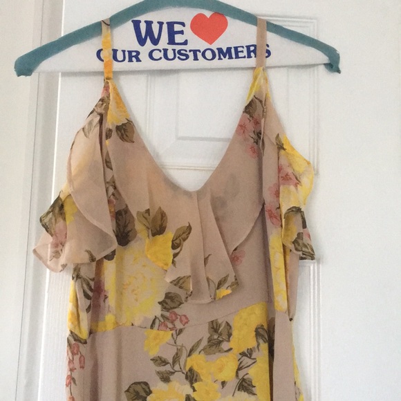 June& Hudson blush color floral midi dress. Size S - Picture 4 of 7